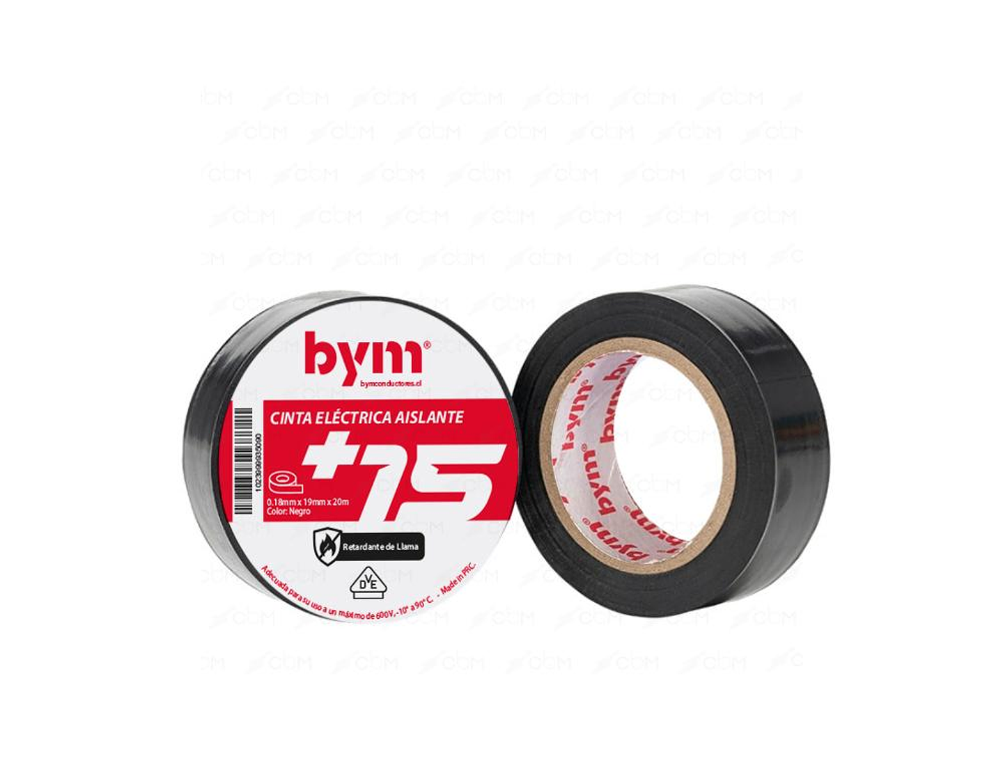 Huincha Aislante 20mt Negra ByM 1