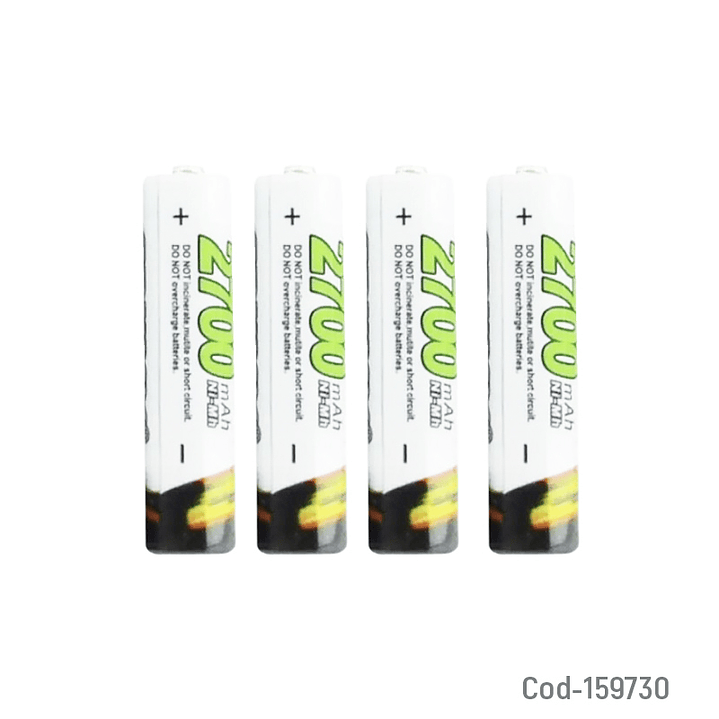 Set X4 Pilas Aaa 1.2V 2700Mah Recargables 1