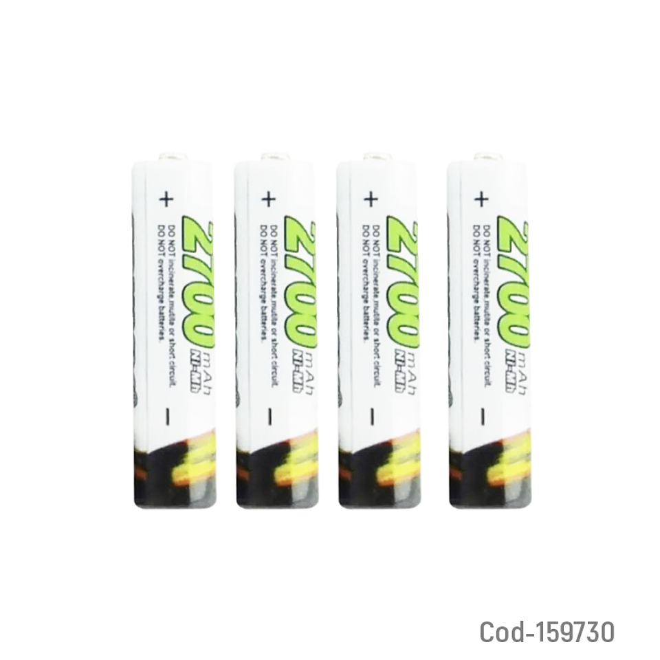 Set X4 Pilas Aaa 1.2V 2700Mah Recargables 1