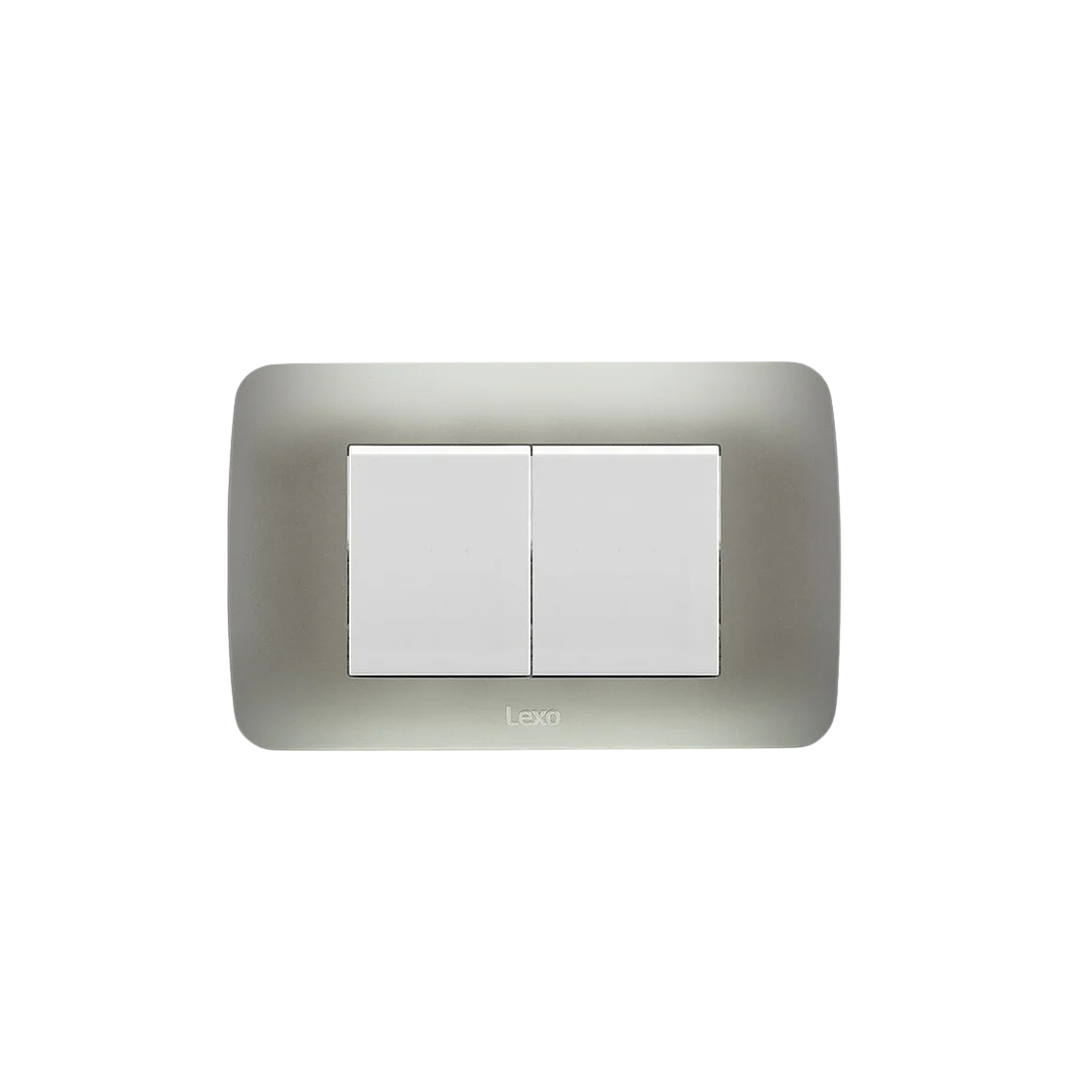 Interruptor 9/15 Emb Teclon Blanco Plata Lexo  1