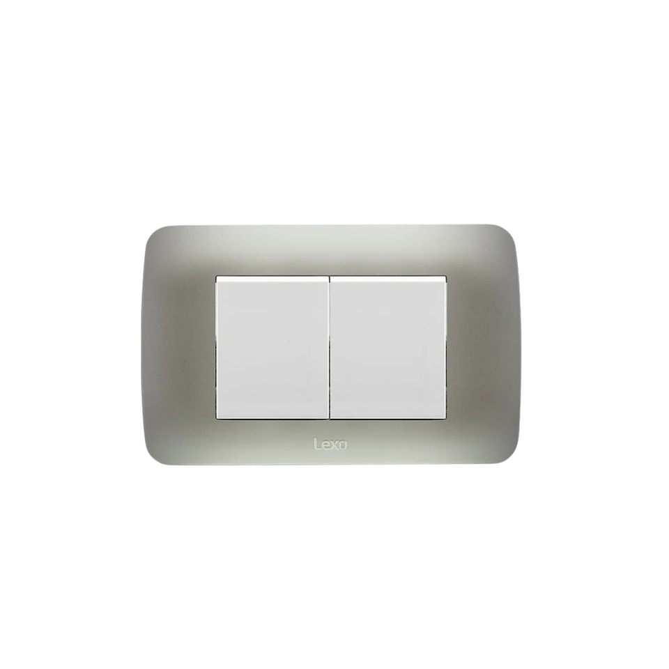 Interruptor 9/15 Emb Teclon Blanco Plata Lexo  1