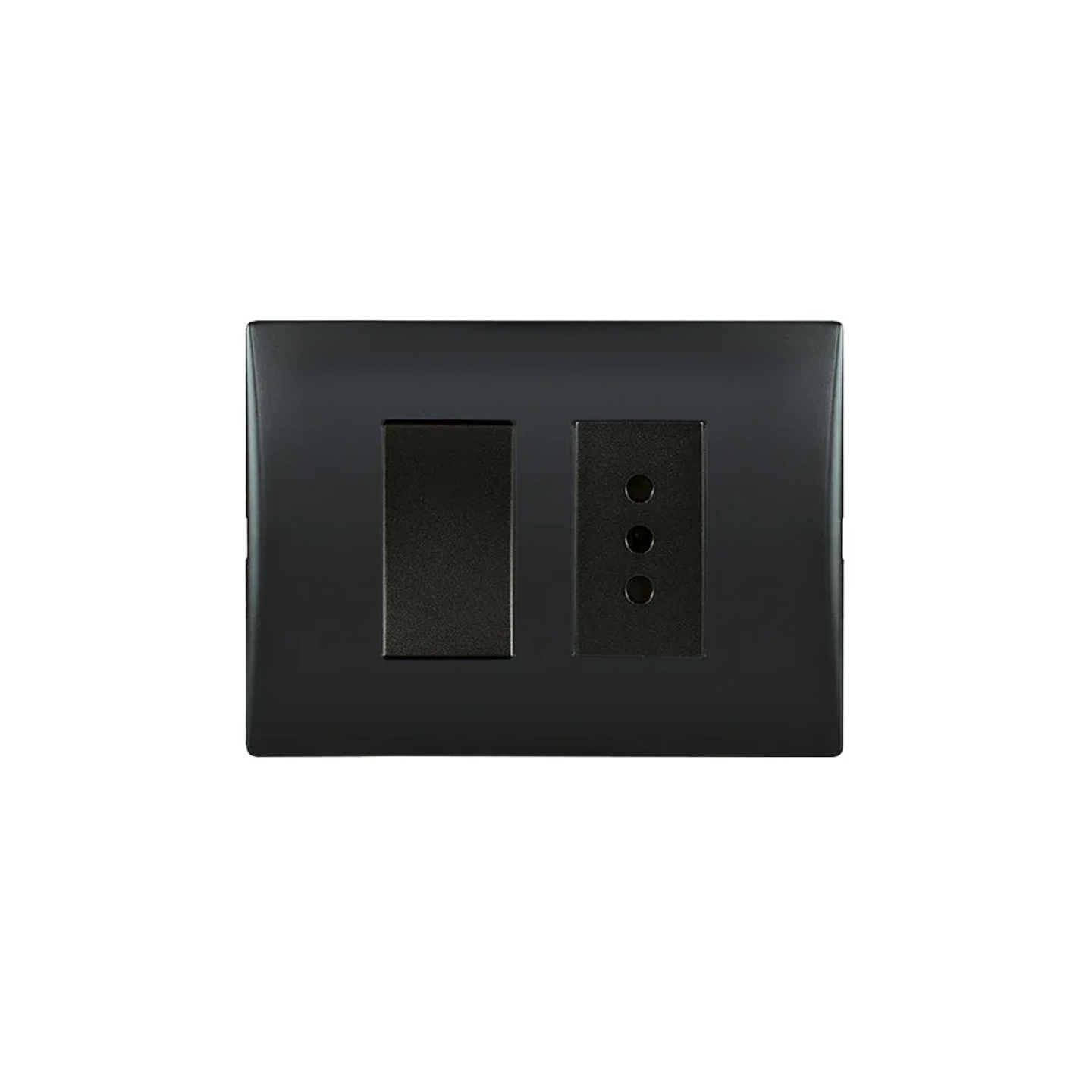 Interruptor 9/12 + Ench 10A Emb Black Andes Lexo 1