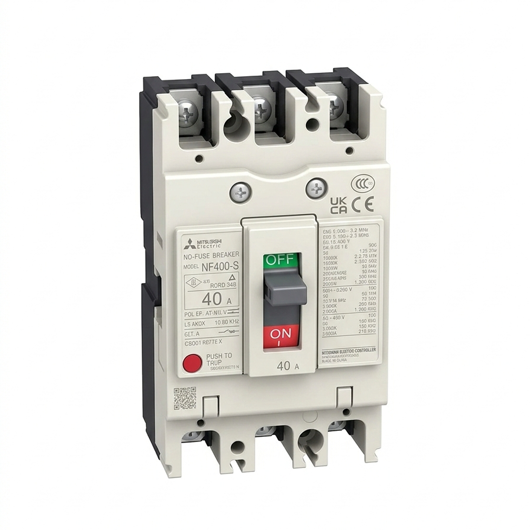 Interruptor Automatico 3X40A Nf63Hv Caja Moldeada Mitsubishi 1