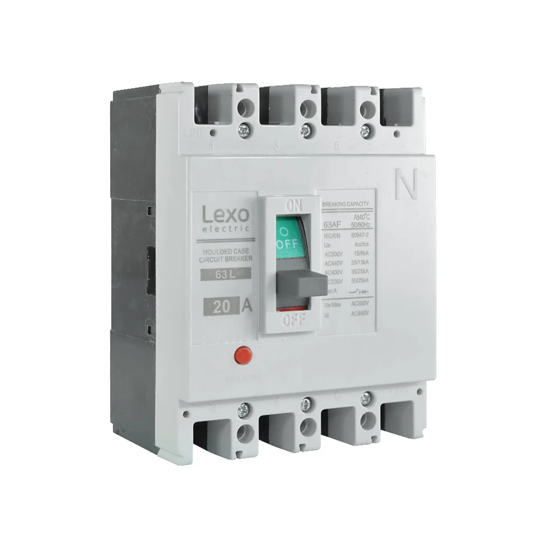 Interruptor Autotmatico 4X20A Caja Moldeada 25Ka Lexo 1