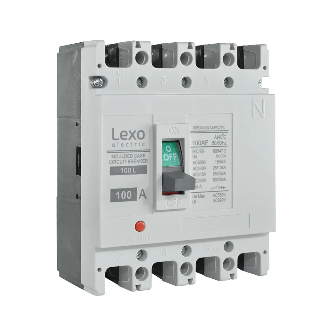 Interruptor Automatico 4X100A Caja Moldeada 35Ka Lexo 1