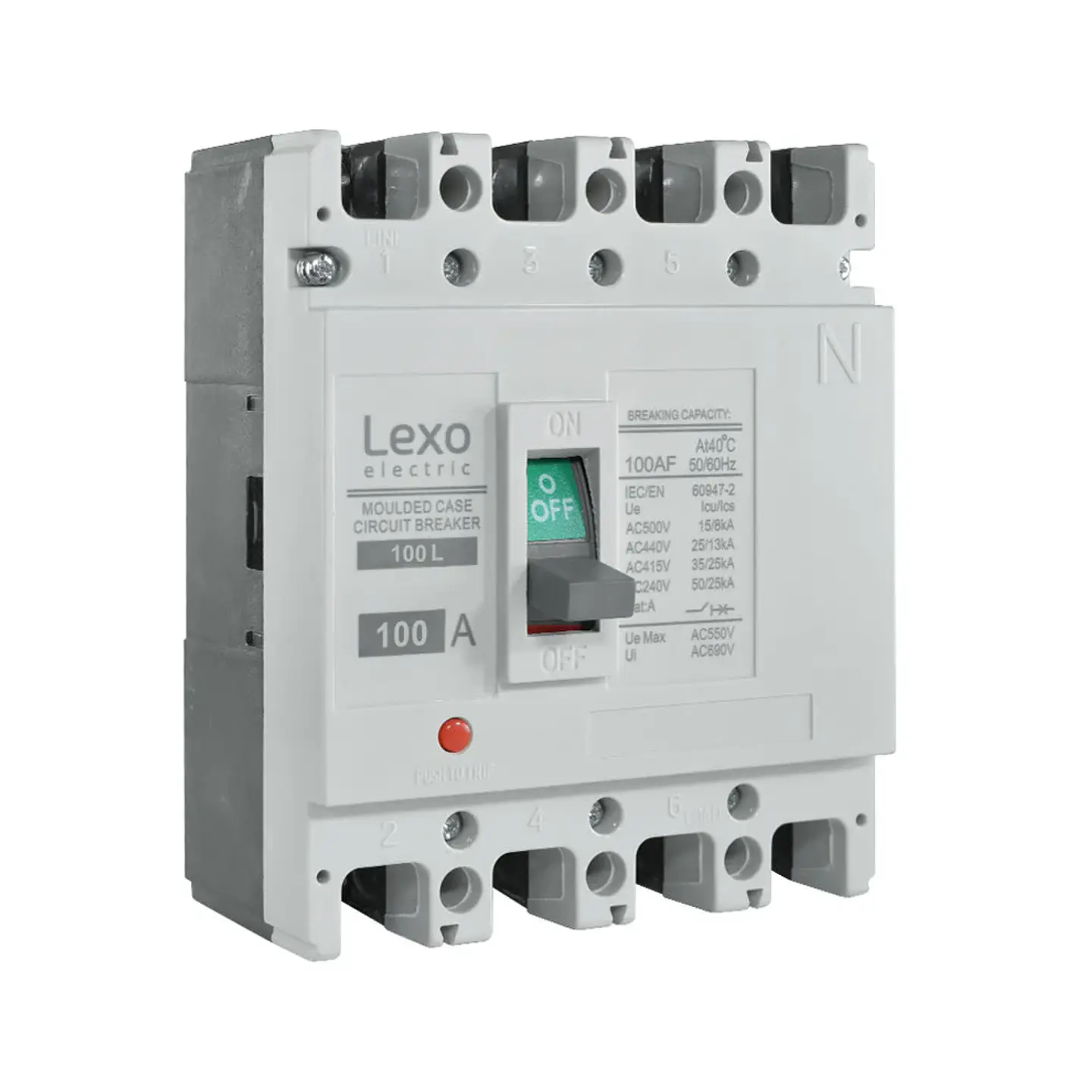 Interruptor Automatico 4X100A Caja Moldeada 35Ka Lexo 1