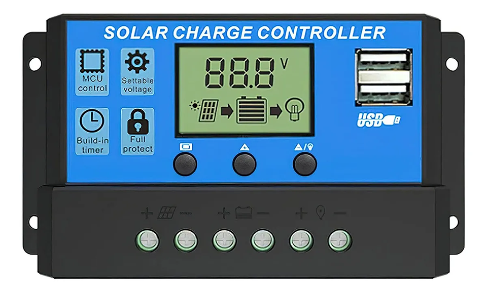 Regulador Carga Solar USB 12-24V 30A 1