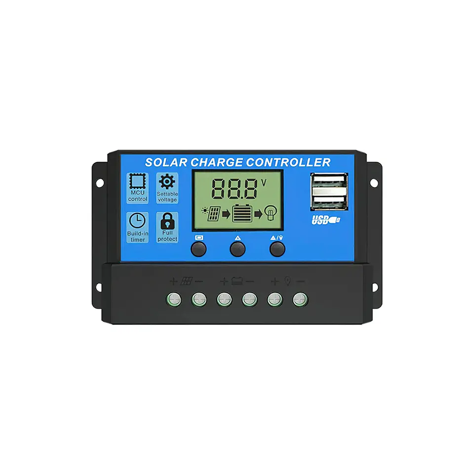 Regulador Carga Solar USB 12-24V 10A 1