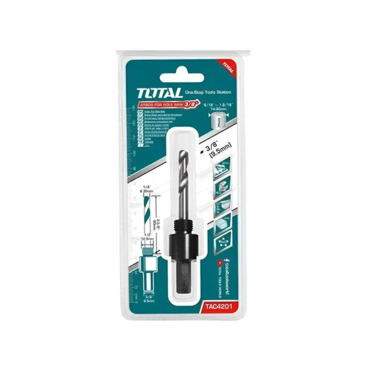 Adaptador Sierra Copa Hex 14-30MM  Total 1