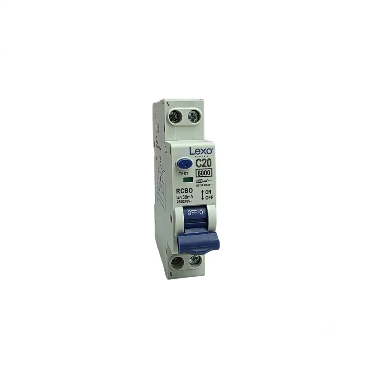 Interruptor Rcbo 1x20A C 6Ka 30Ma Lexo 1