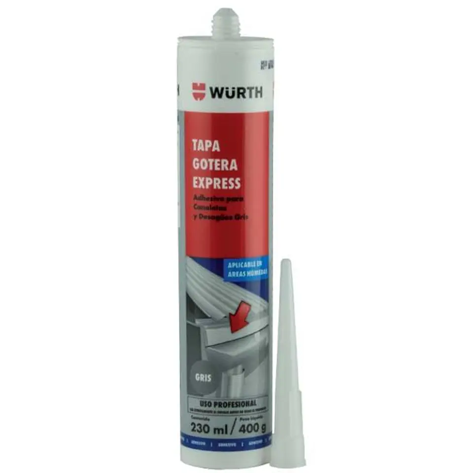 Tapa Goteras Express 400gr Gris Wurth 1