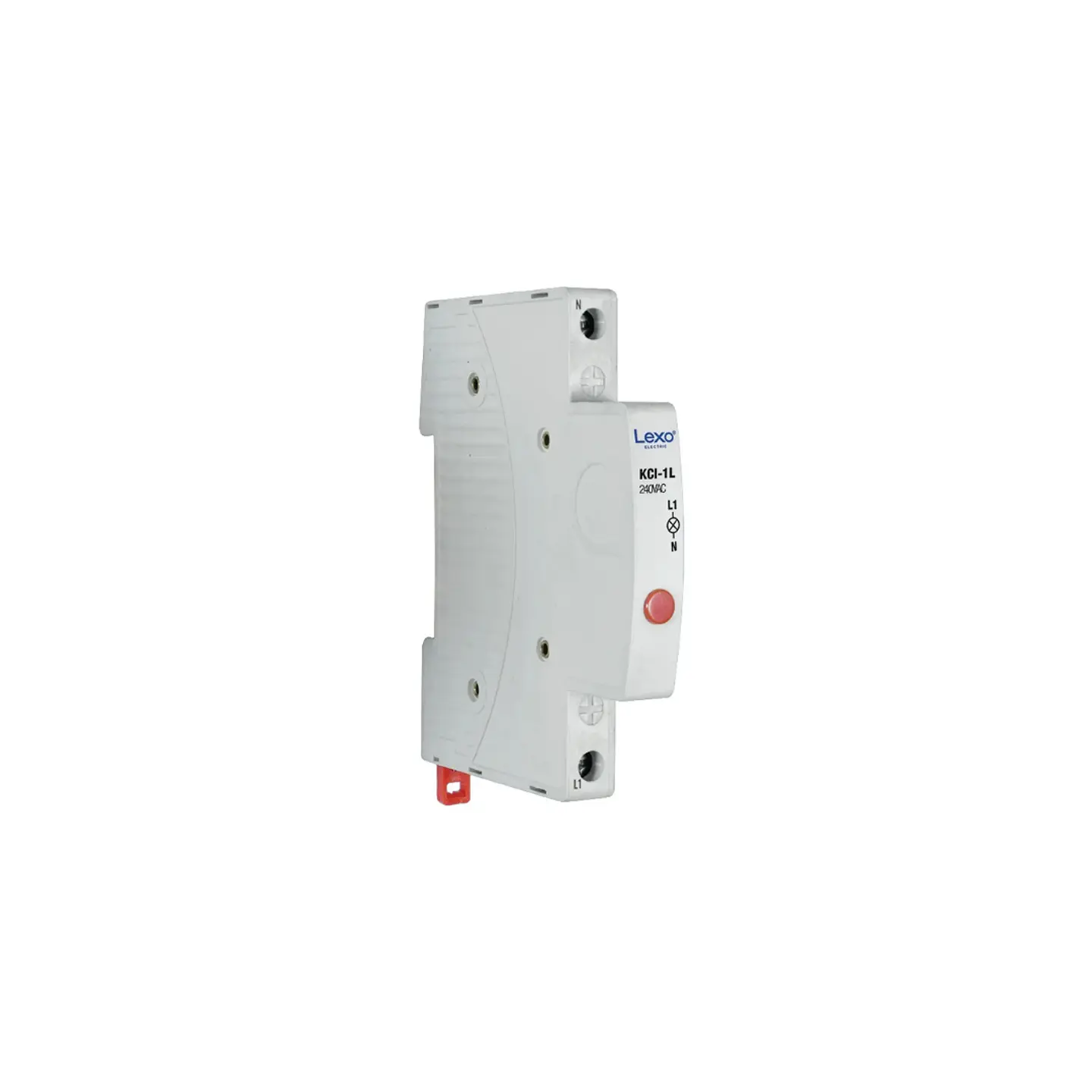 Luz Piloto 1/2 Modulo Roja Riel Din Lexo 1
