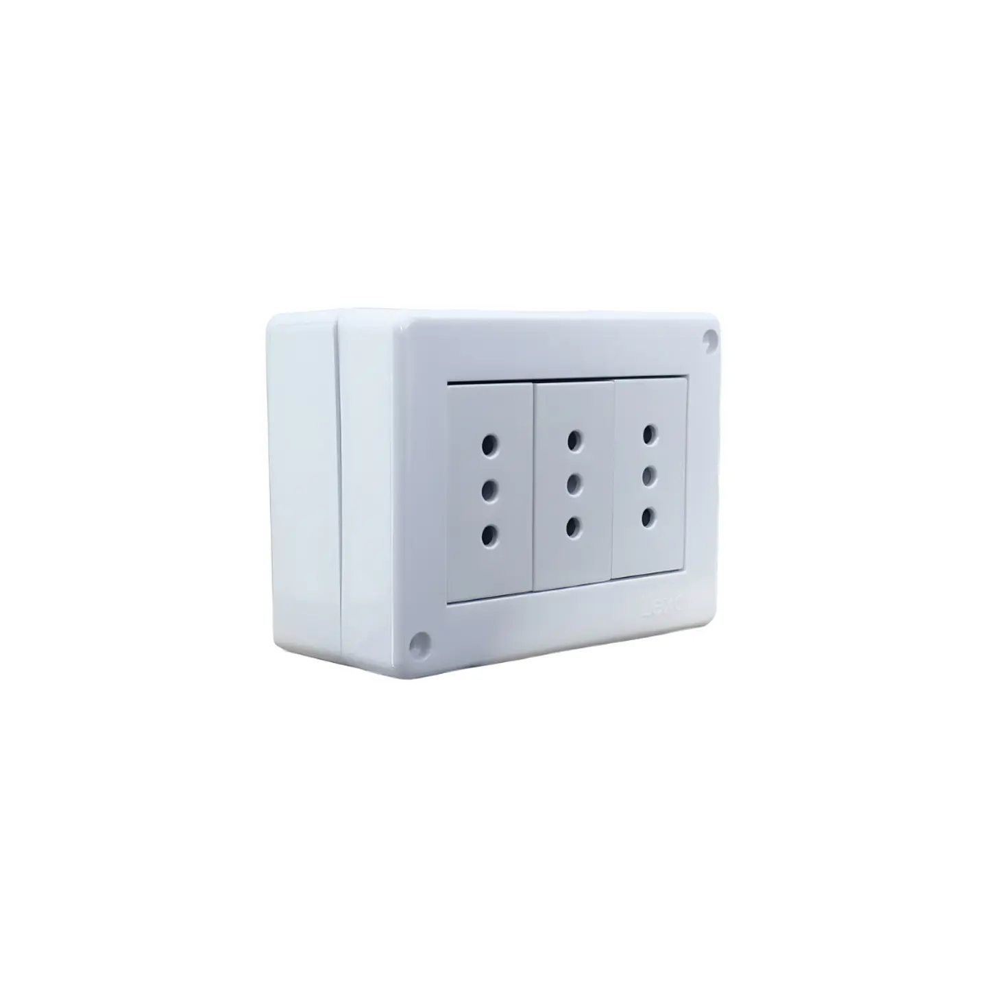 Enchufe Triple S/p 10A Blanco Lexo 1
