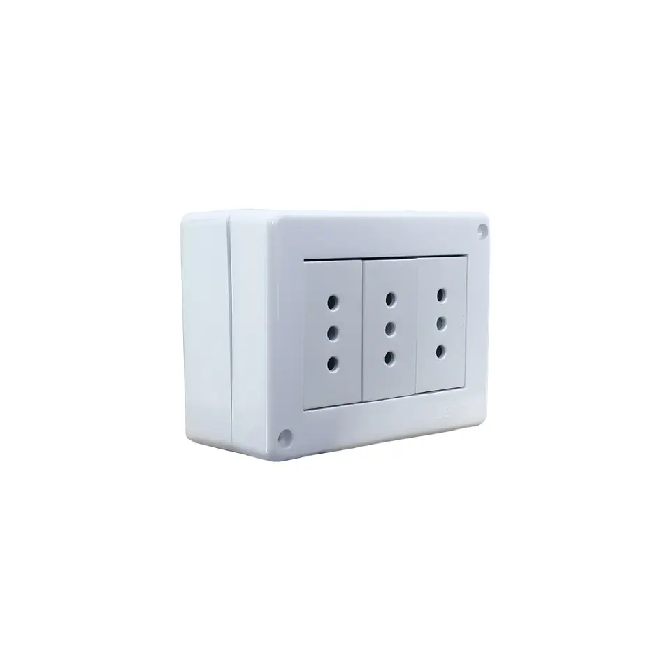 Enchufe Triple S/p 10A Blanco Lexo 1