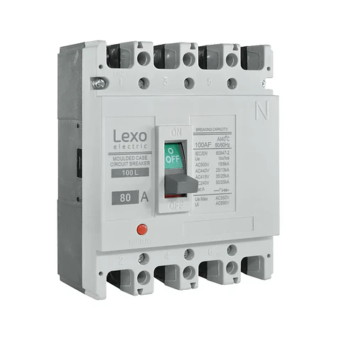 Interruptor Automatico 4x80A Caja Moldeada 35Ka Lexo