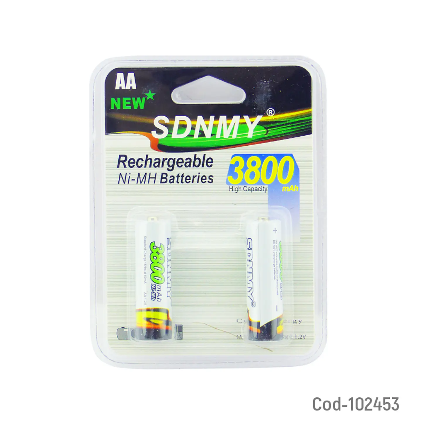 Set x2 Pila Recargable Aa 3800Mah 2