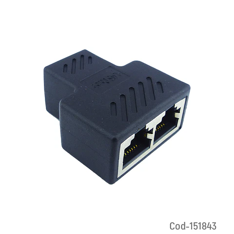 Conector 2x1 Rj45 Cat6e/5e