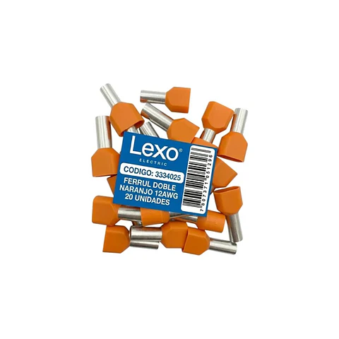 Terminal Ferrule Doble 12Awg Bolsa 20U