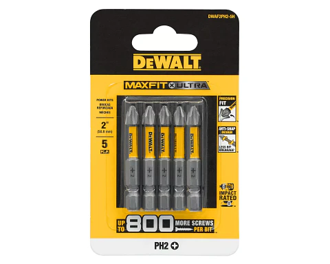 Set 5 puntas Ph2 2"largo Dewalt