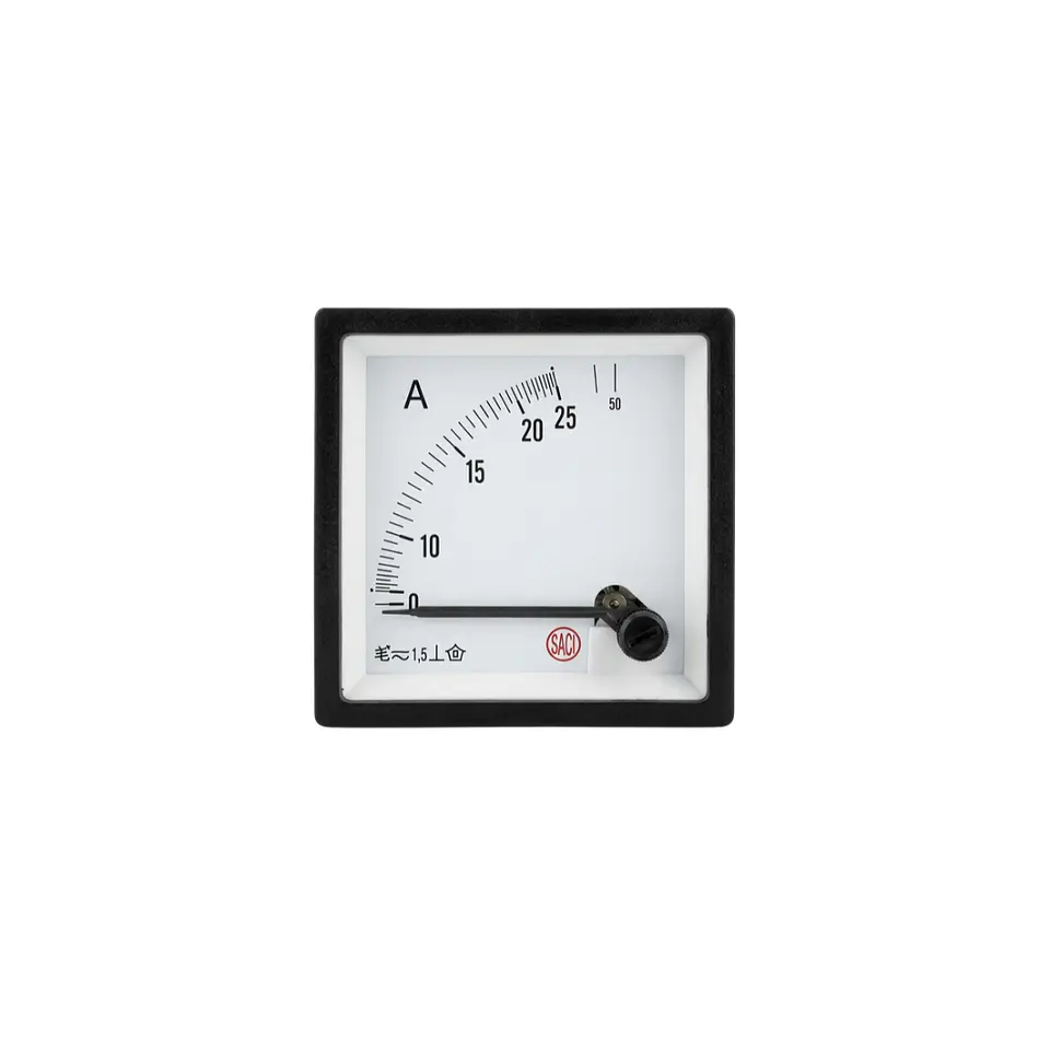 Amperimetro Directo 72x72 25/50A Saci 1
