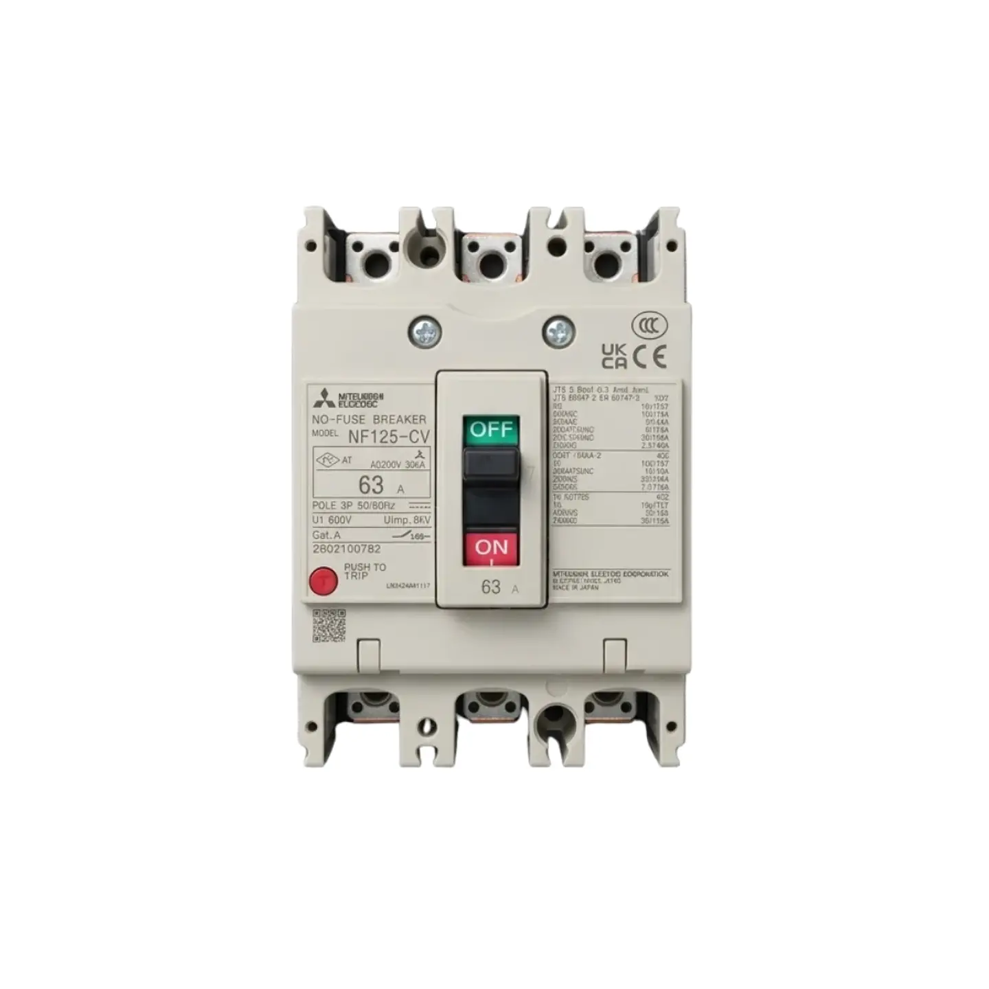 Caja Moldeada 3X63A 10K Nf125Cv Mitsubishi 1