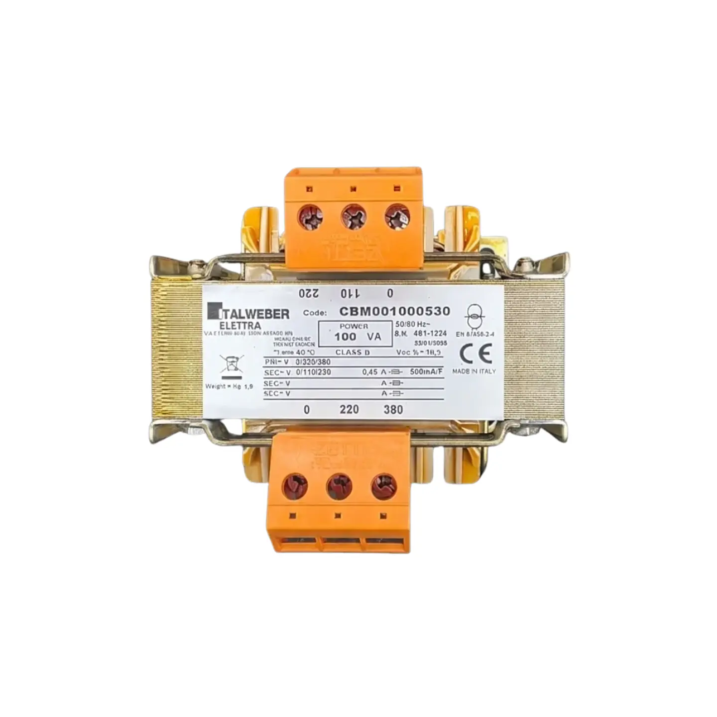 Trafo Control 100Va 380/220v - 220/110V Talweber 1
