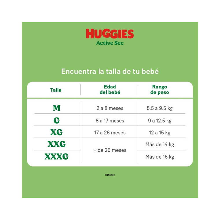 Huggies Active Sec XXXG 2