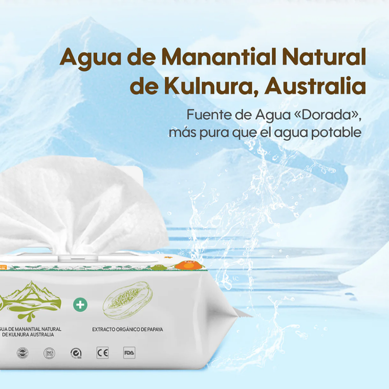 Aiwibi Toallitas Húmedas Papaya con Agua de Manantial 6