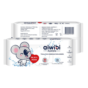 Aiwibi Toallitas Húmedas 99.91% Agua