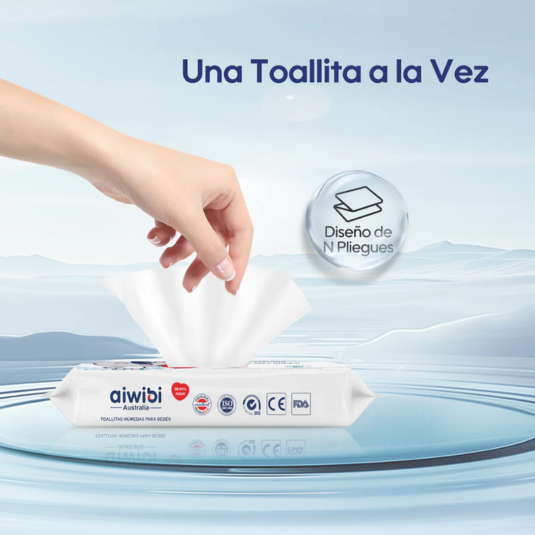 Aiwibi Toallitas Húmedas 99.91% Agua 7