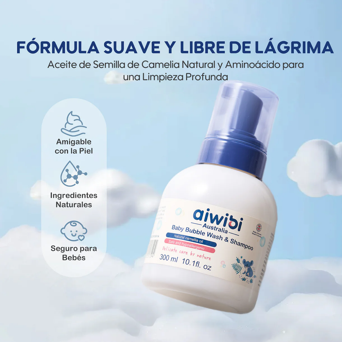 Aiwibi Jabón y Shampoo de Burbujas 6