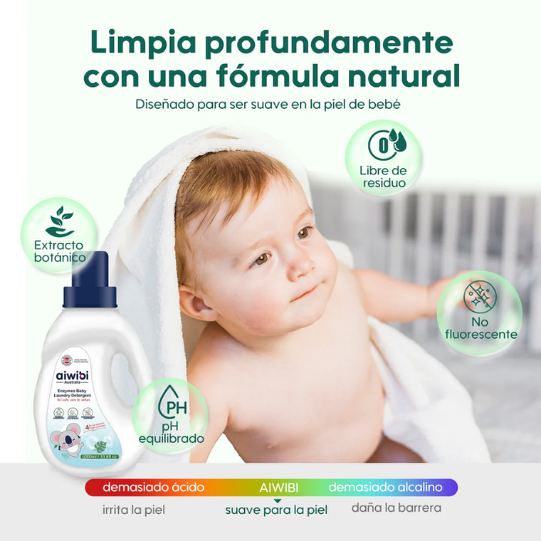 Aiwibi Detergente Líquido para Bebés 6