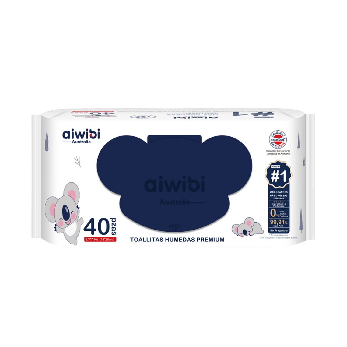 Aiwibi Toallitas Húmedas Premium 99.91% Agua 1