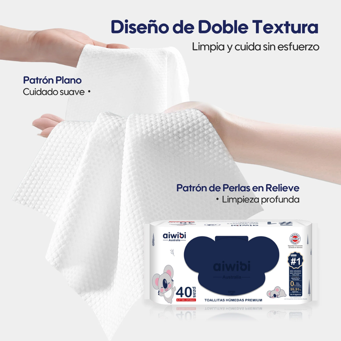 Aiwibi Toallitas Húmedas Premium 99.91% Agua 6