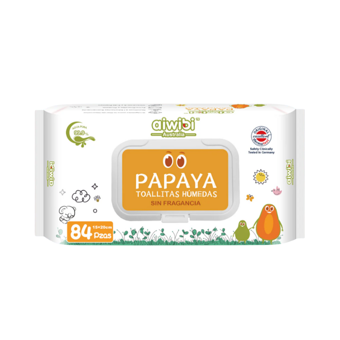Aiwibi Toallitas Húmedas Papaya con Agua de Manantial 1