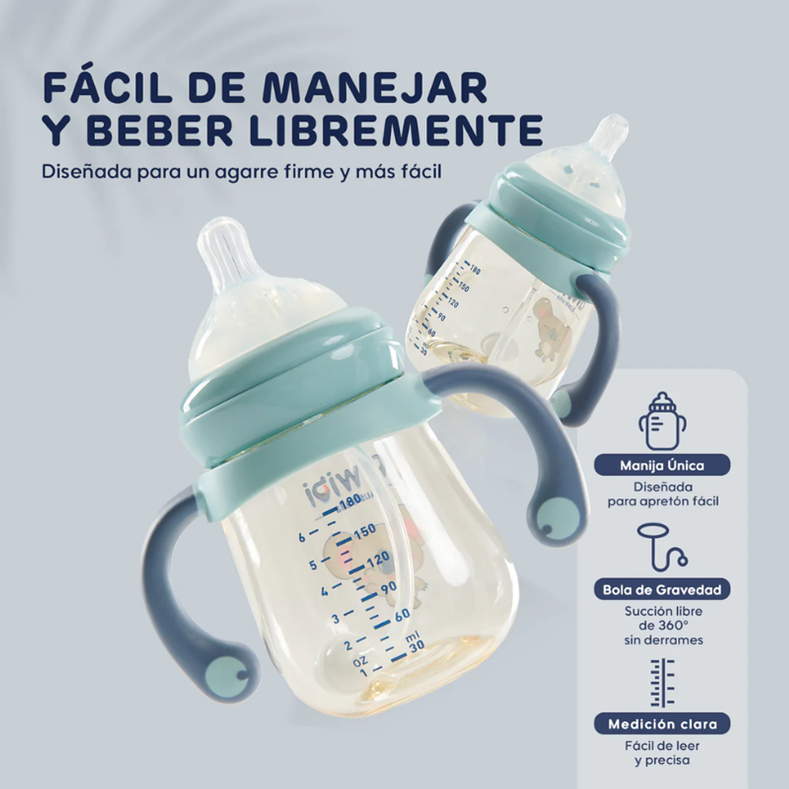 Aiwibi Mamadera Antigases Para Bebés RN - 120ml 7