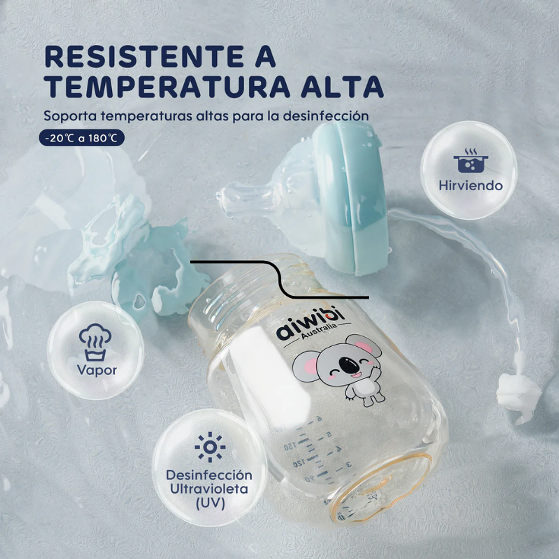 Aiwibi Mamadera Antigases con Bola de Gravedad - 240ml 10