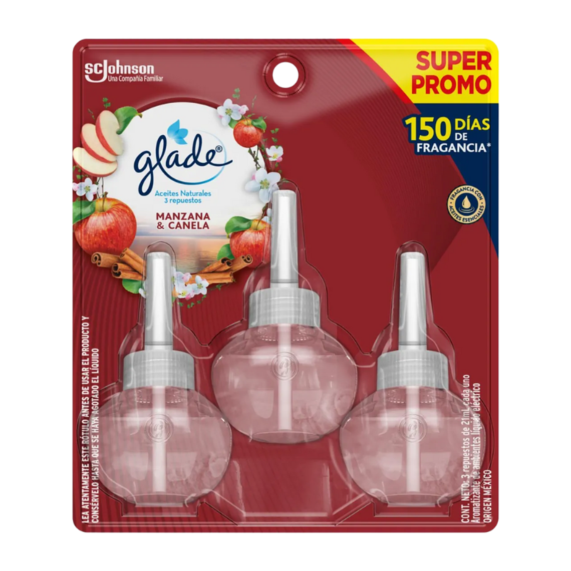 Glade Aceites Naturales 3 Repuestos 1
