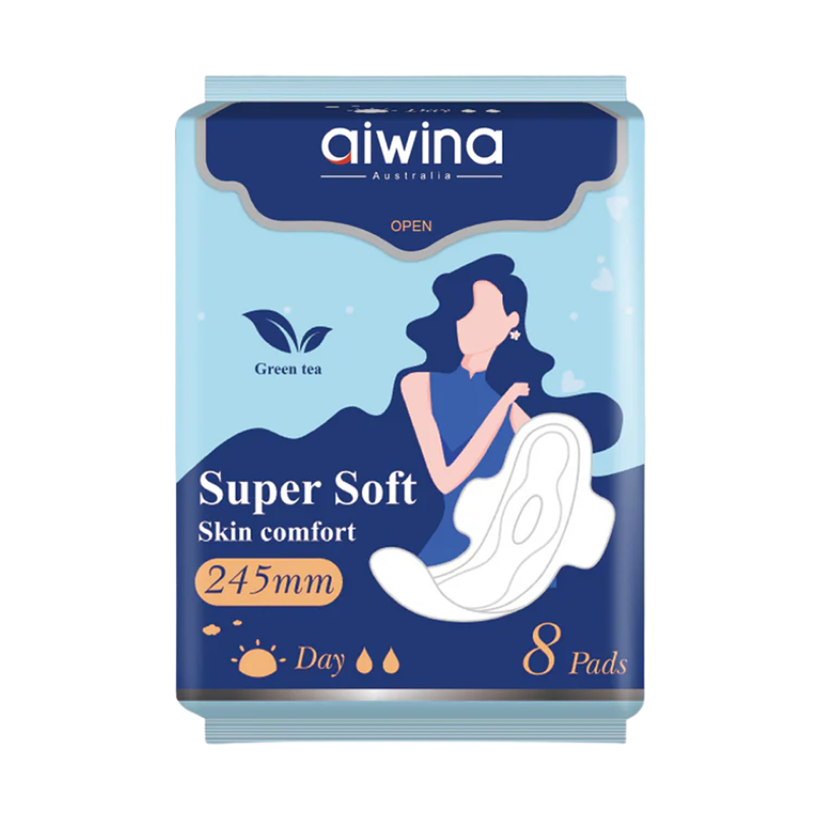 Aiwina Toallas Femeninas Súper Suaves Día 245mm 1