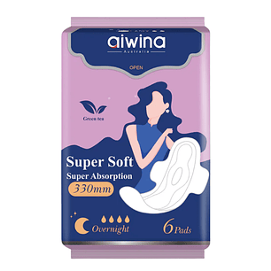 Aiwina Toallas Femeninas Súper Suaves Noche 330mm