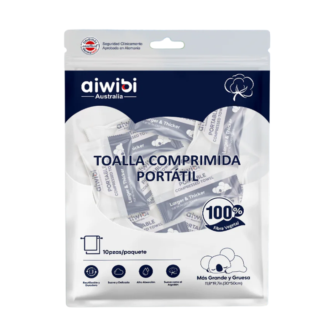 Aiwibi Toalla Comprimida Portátil 1