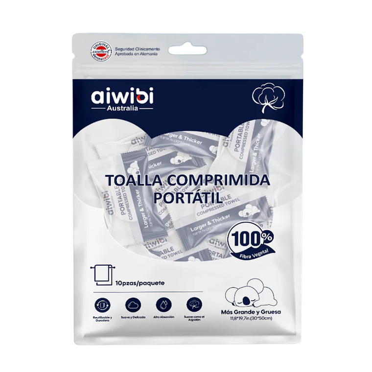 Aiwibi Toalla Comprimida Portátil 1