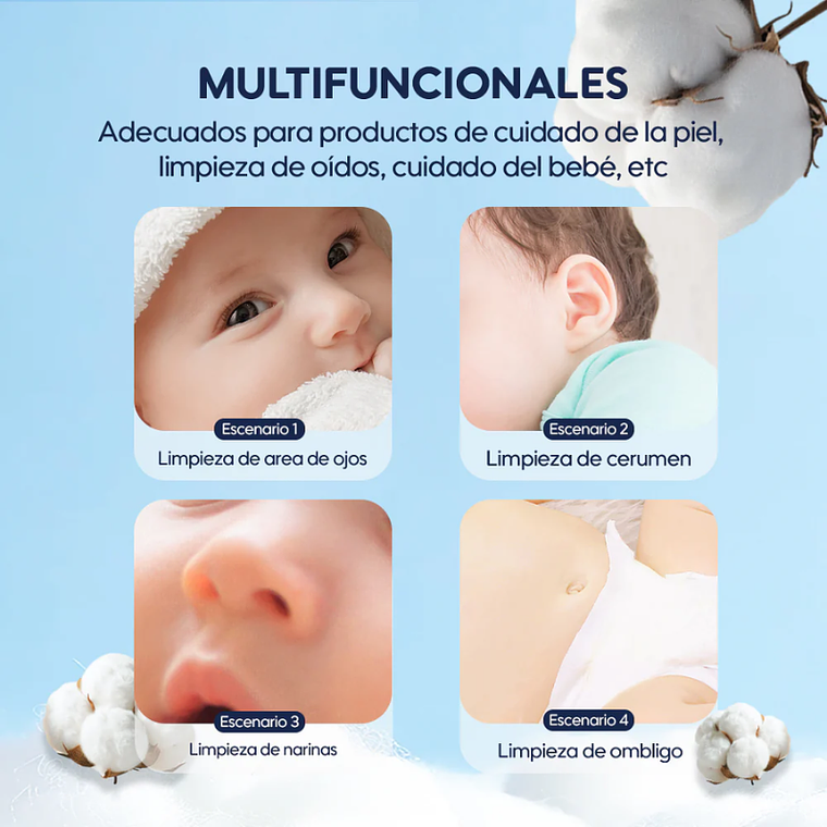 Aiwibi Cotonitos de Algodón 8