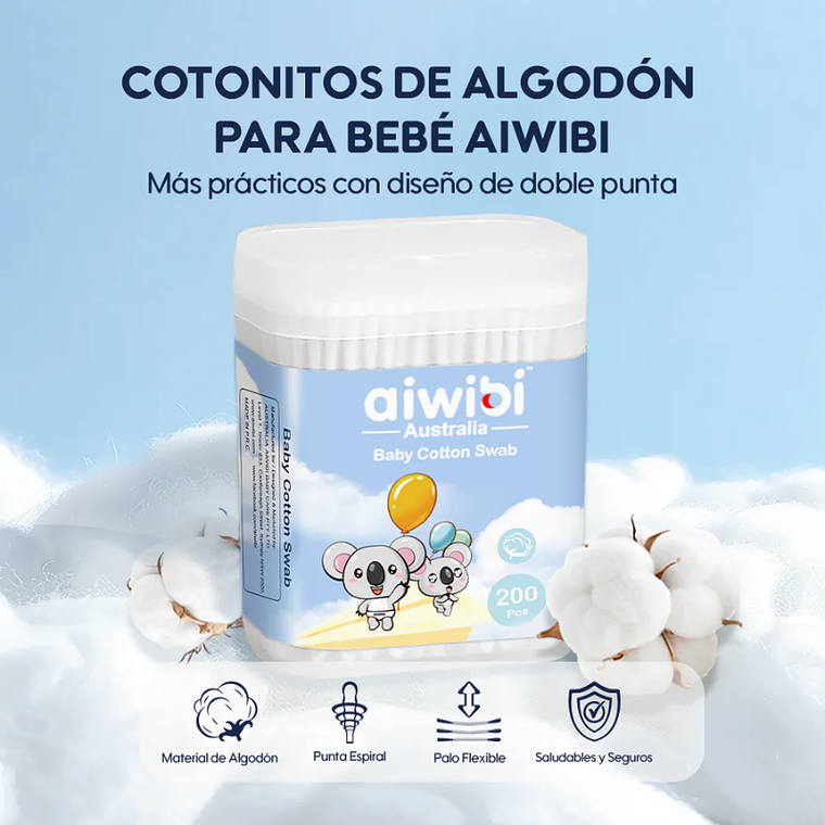 Aiwibi Cotonitos de Algodón 2
