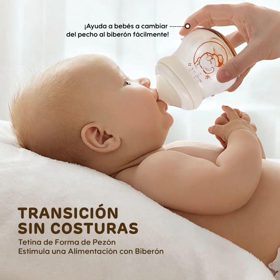 Aiwibi Mamadera Antigases Tritán Para Bebés RN - 120ml 8