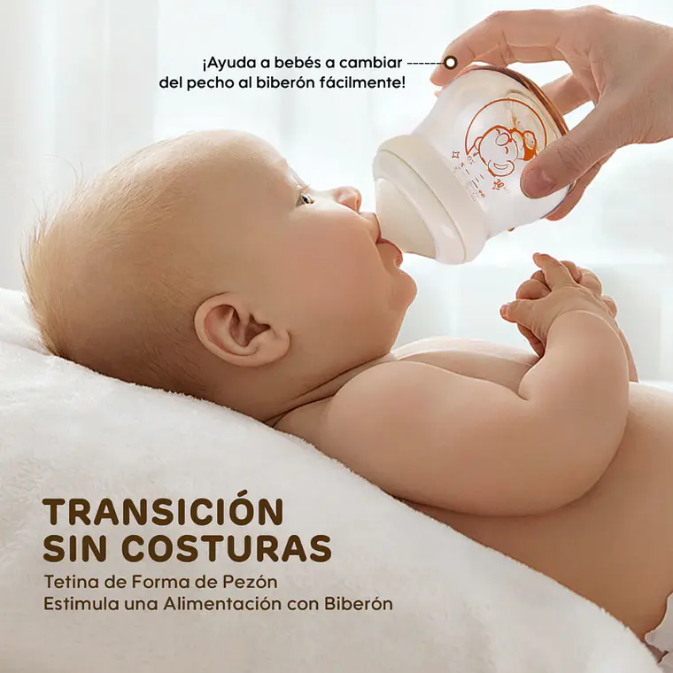 Aiwibi Mamadera Antigases Tritán Para Bebés RN - 120ml 8