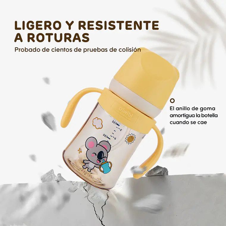 Aiwibi Mamadera Antigases Tritán con Bola de Gravedad - 180ml 7