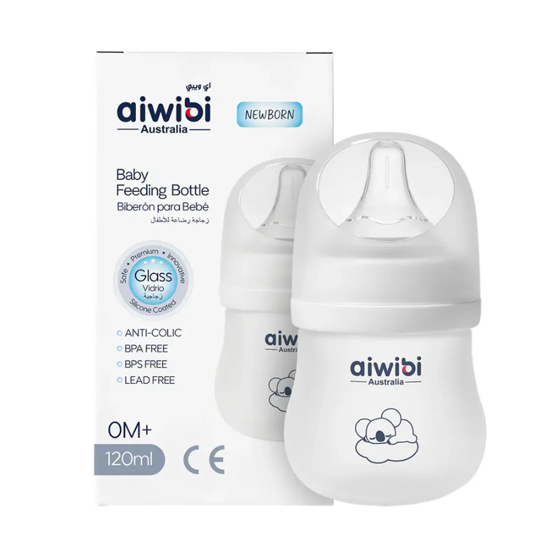 Aiwibi Mamadera Antigases Vidrio Para Bebés 1