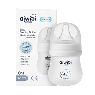 Aiwibi Mamadera Antigases Vidrio Para Bebés