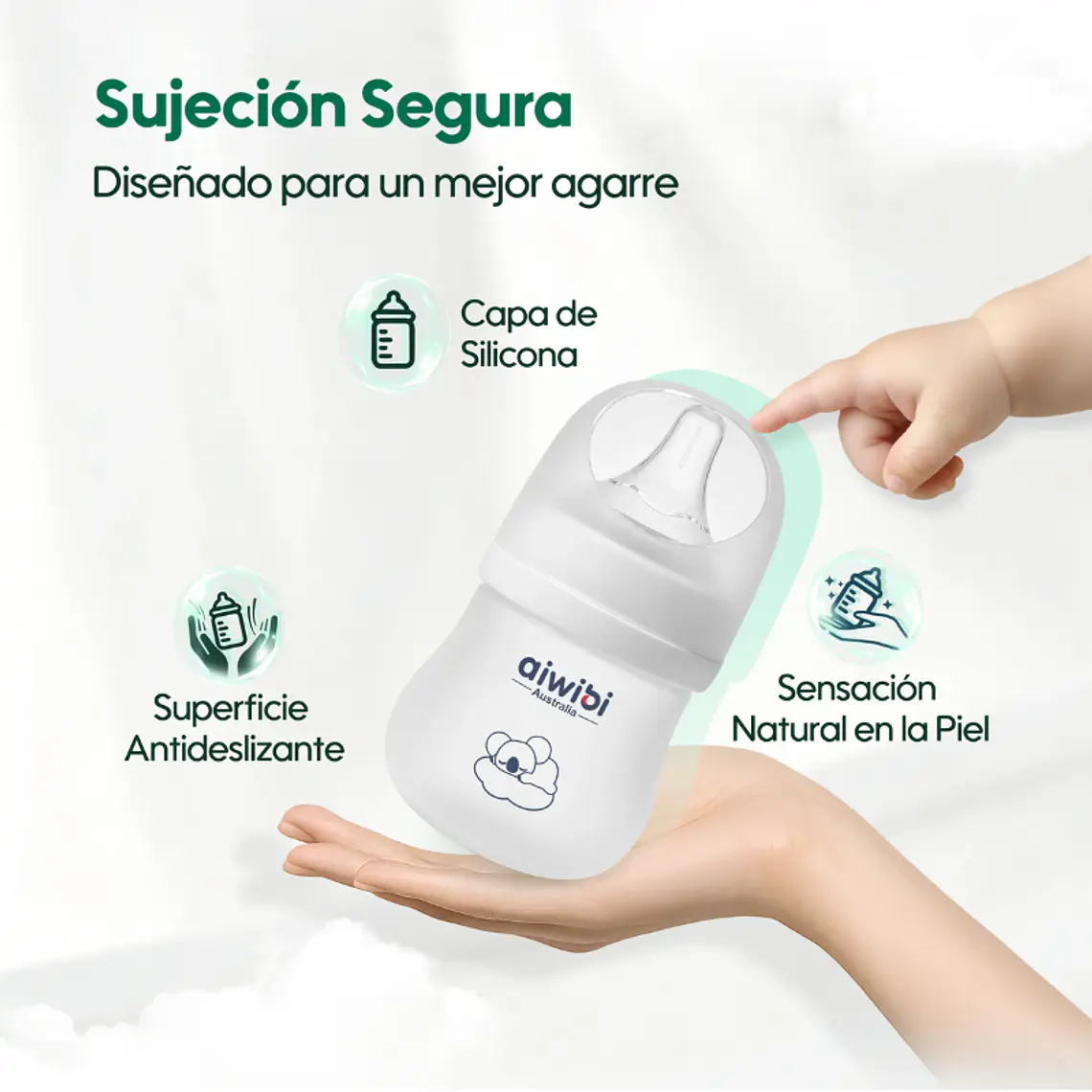 Aiwibi Mamadera Antigases de Vidrio Para Bebés 5